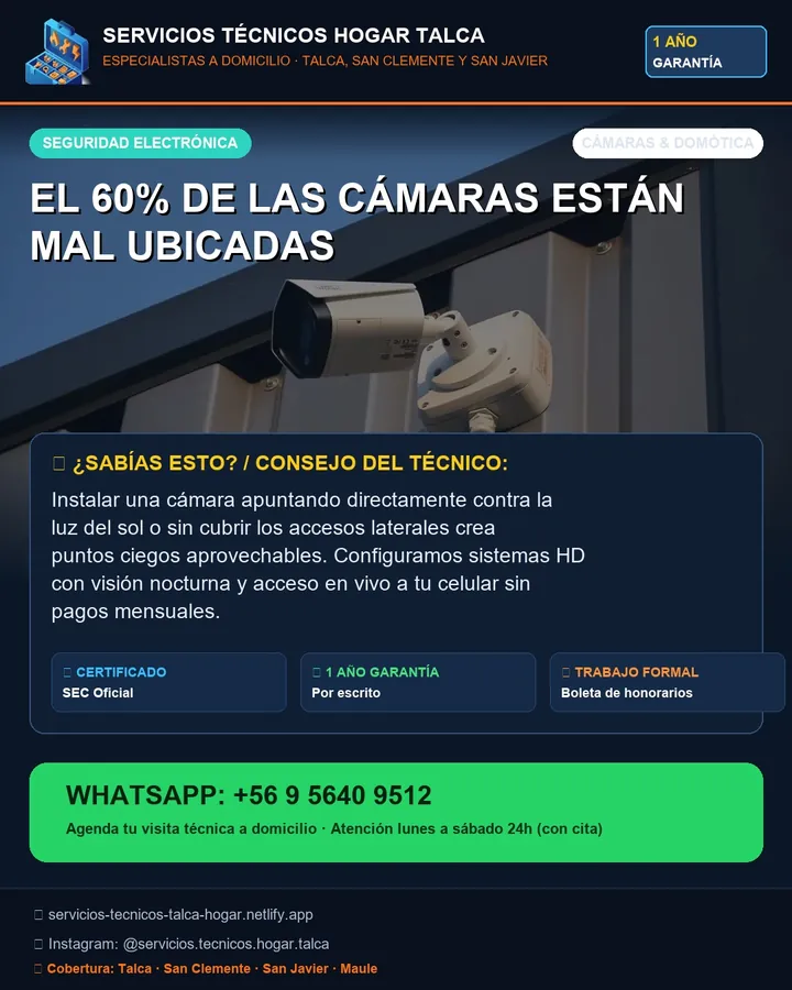 Pieza informativa sobre cámaras mal ubicadas